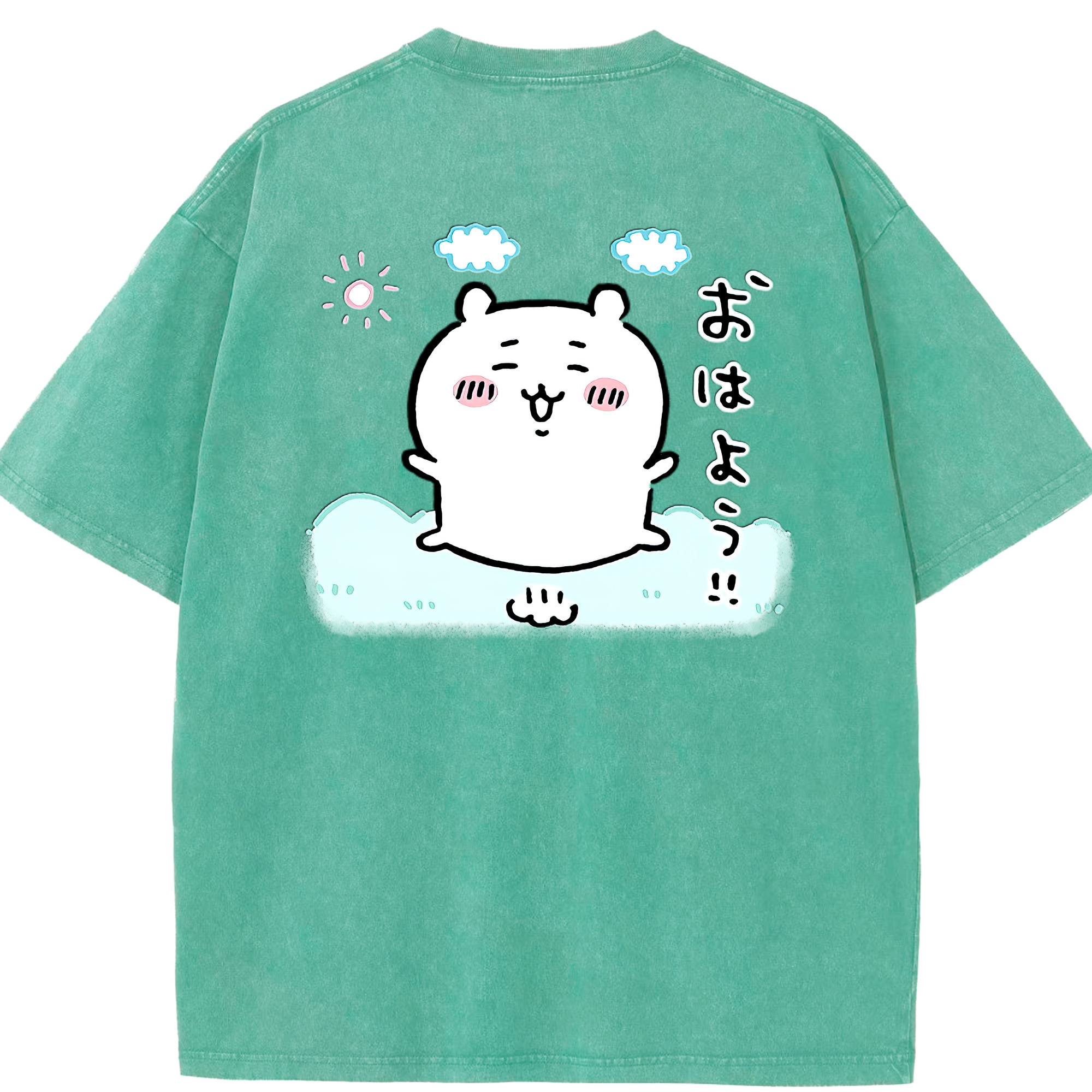 （画像用） ちいかわ ちいかわ Chii-kawa chiikawa 綿100% ヴィンテージ風 半袖Tシャツ（背面プリント）